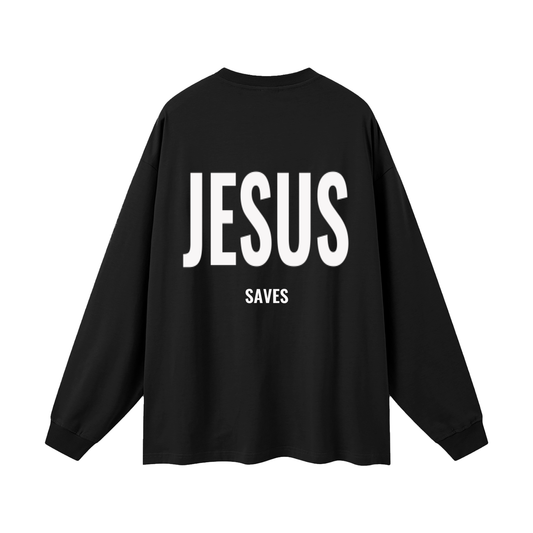 Oversized Jesus Saves L/S Tee